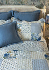 Forever England Melissa Patchwork Standard Pillowsham, Blue