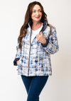 Frandsen Patterned Reversible Quilted Jacket, Blue Multi