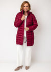 Fransden Down Padded Hooded Coat, Wine