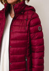 Fransden Down Padded Hooded Coat, Wine