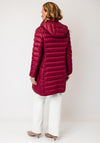 Fransden Down Padded Hooded Coat, Wine
