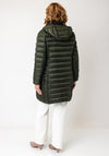 Fransden Down Padded Hooded Coat, Khaki Green