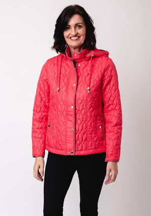 Frandsen Quilted Hooded Coat, Pink