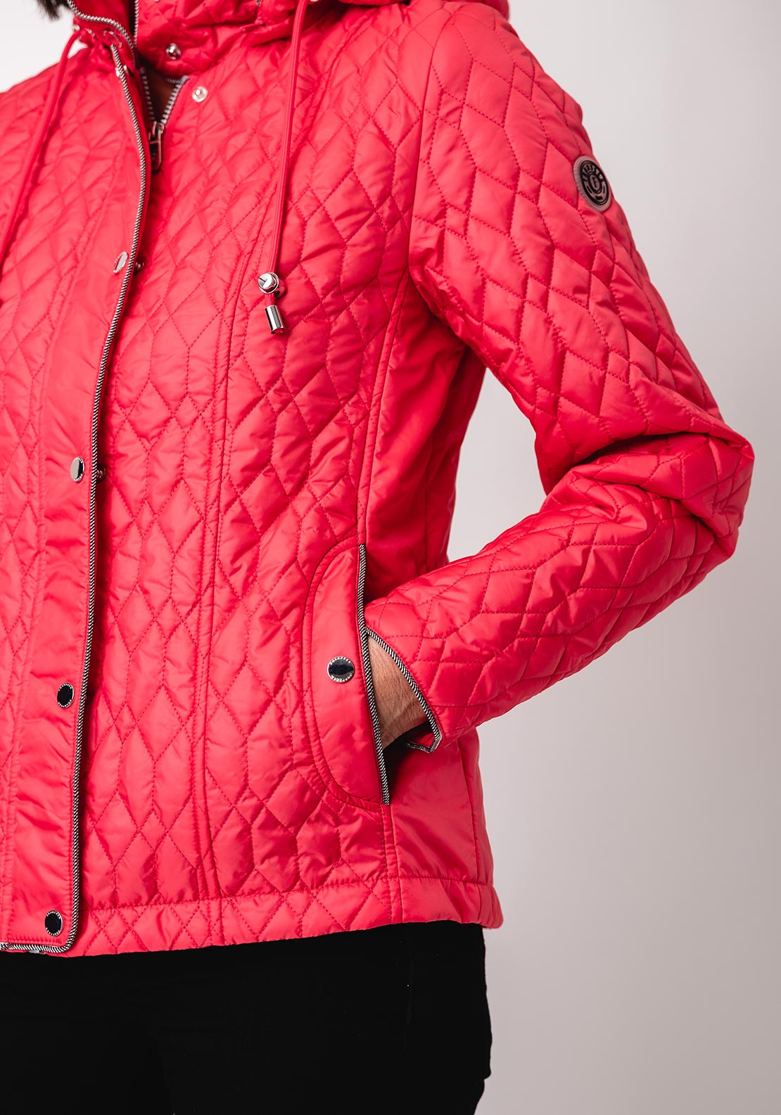 Frandsen Quilted Hooded Coat, Pink