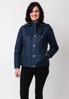 Frandsen Quilted Hooded Coat, Navy