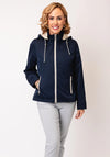 Frandsen Zipped Hooded Raincoat, Navy