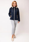 Frandsen Zipped Hooded Raincoat, Navy
