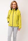Frandsen Zipped Hooded Raincoat, Lime Green