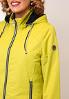 Frandsen Zipped Hooded Raincoat, Lime Green