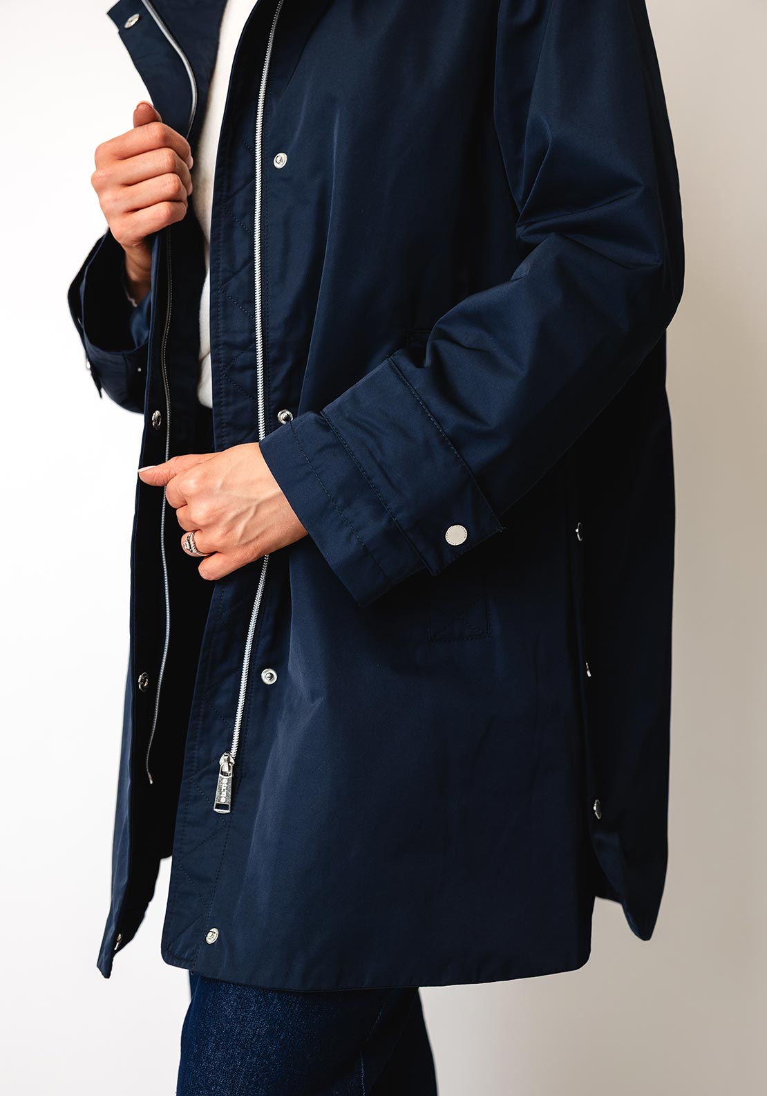 Frandsen Water Repellent Hooded Coat, Navy