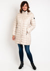 Frandsen Long Quilted Coat, Beige