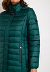 Frandsen Long Quilted Coat, Pine Green