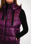Frandsen Detachable Hood Quilted Gilet, Purple