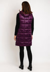 Frandsen Detachable Hood Quilted Gilet, Purple