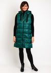 Frandsen Detachable Hood Quilted Gilet, Green