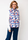 Frandsen Patterned Reversable Quilted Gilet, Blue Multi