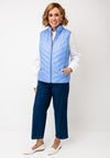 Frandsen Patterned Reversable Quilted Gilet, Blue Multi