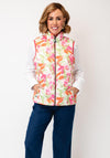 Frandsen Patterned Reversible Quilted Gilet, Pink Multi