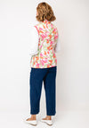 Frandsen Patterned Reversible Quilted Gilet, Pink Multi
