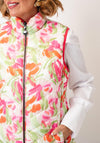 Frandsen Patterned Reversible Quilted Gilet, Pink Multi