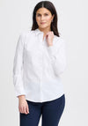 Fransa Za Fitted Shirt, White