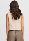 Fransa Abigail V Neck Waistcoat, Beige