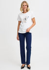 Fransa Creative Graphic T-Shirt, White
