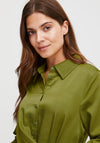 Fransa Viline Wrap Detail Midi Dress, Golden Cypress