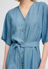 Fransa Evelyn Buttoned Denim Dress, Blue