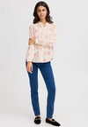 Fransa Lela Floral Print Blouse, Neutral