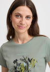 Fransa Creative Graphic T-Shirt, Green
