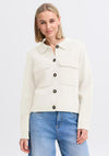 Fransa Ita Buttoned Cardigan, Cream