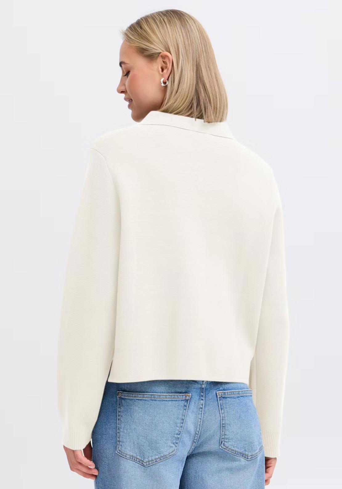 Fransa Ita Buttoned Cardigan, Cream