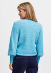 Fransa Elna Knot Detail Knitted Jumper, Ethereal Blue