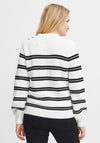 Fransa Striped Funnel Neck Jumper, Antique Mix