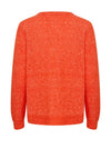 Fransa Round Neck Knit Sweater, Orange