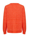 Fransa Round Neck Knit Sweater, Orange