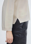 Fransa V-Neck Knitted Sweater, Whitecap Gray
