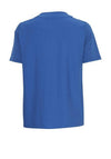Fransa Zola Jersey Contrast V Neck Top, Blue