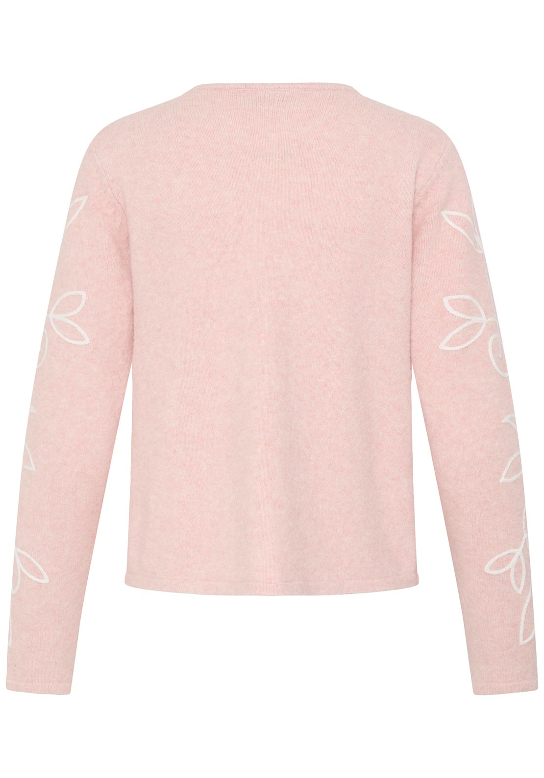 Fransa Ellen Knit with Sleeve Detail Cardigan, Pink