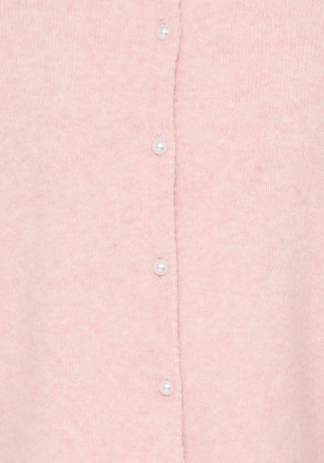 Fransa Ellen Knit with Sleeve Detail Cardigan, Pink