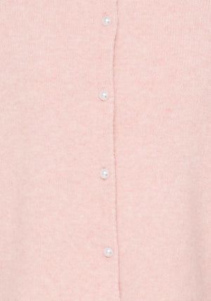 Fransa Ellen Knit with Sleeve Detail Cardigan, Pink