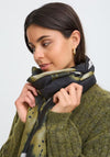 Fransa Sanni Abstract Print Scarf, Green Multi