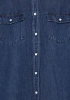 Fransa Sunna Denim Button Up Shirt, Dark Blue