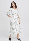 Fransa Kamma Polka Dot Long Dress, White