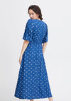 Fransa Kamma Polka Dot Long Dress, Blue