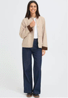 Fransa Moon Cord Trim Jacket, Beige