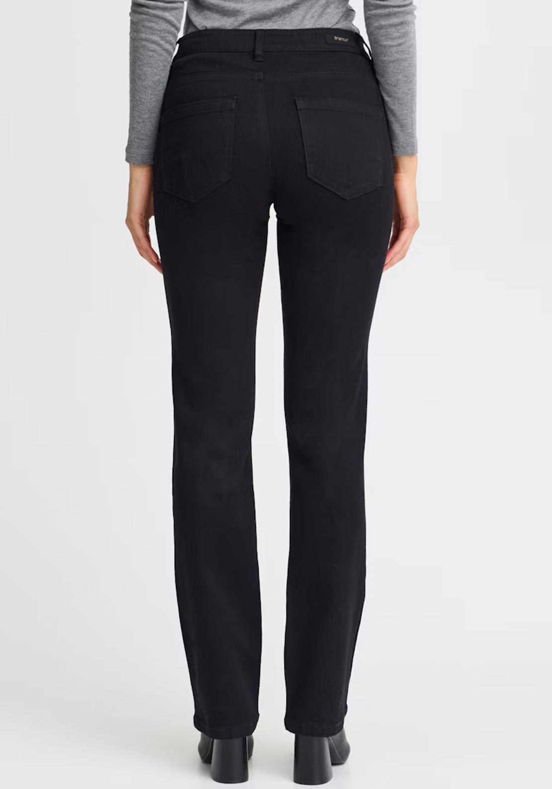 Fransa Luxe Sarah Straight Leg Jeans, Black