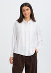 Soyaconcept Button Up Lace Detail Shirt, White