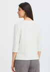 Soyaconcept Ribbed Round Neck Top, Cream